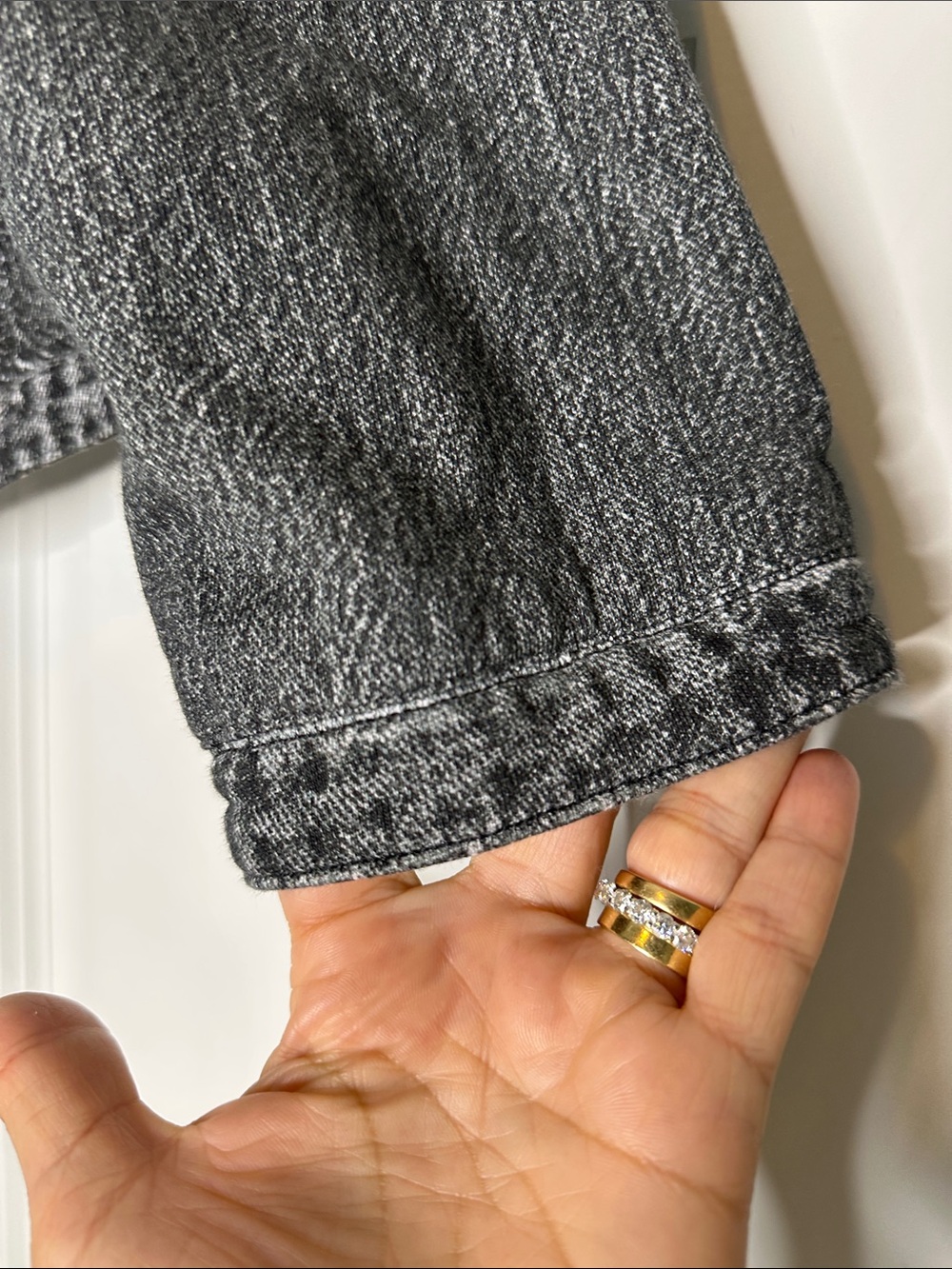 Rag And Bone Miramar Cora Denim Jacket SzXL Altered Sleeve - Picture 11 of 11